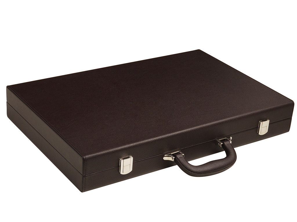 19-inch Premium Backgammon Set - Dark Brown - American-Wholesaler Inc.