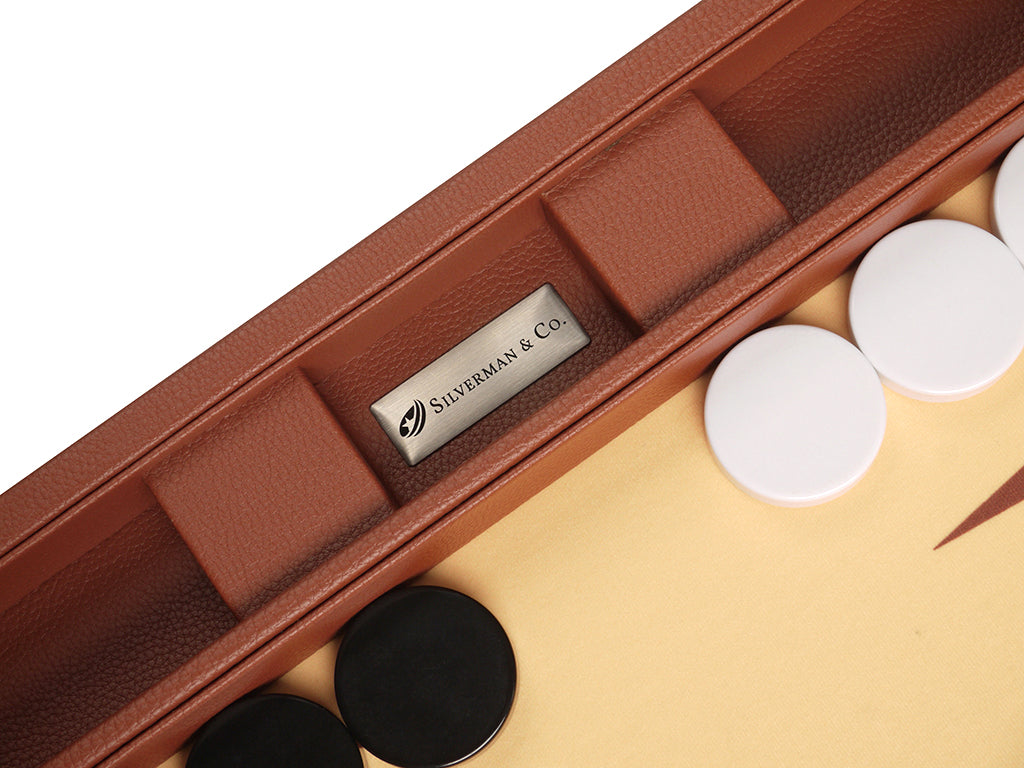 19-inch Premium Backgammon Set - Desert Brown - EUR - American-Wholesaler Inc.