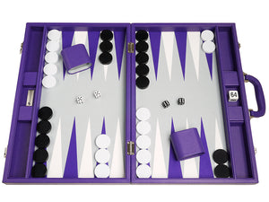 48 x 64 cm Premium Backgammon Set - Lila