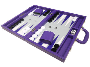 40 x 53 cm Premium Backgammon Set - Lila