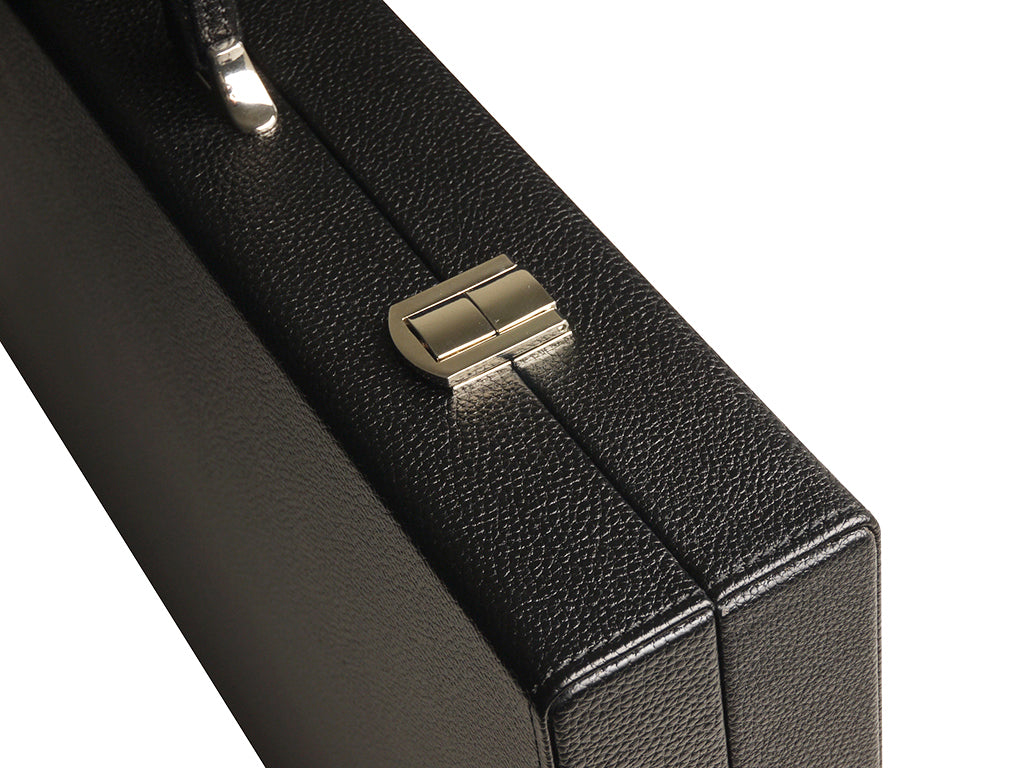 19-inch Premium Backgammon Set - Black Board with White and Astral Blue Points - GBP - American-Wholesaler Inc.