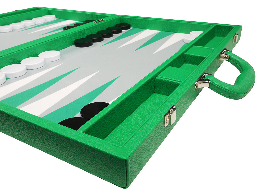 19-inch Premium Backgammon Set - Green - American-Wholesaler Inc.