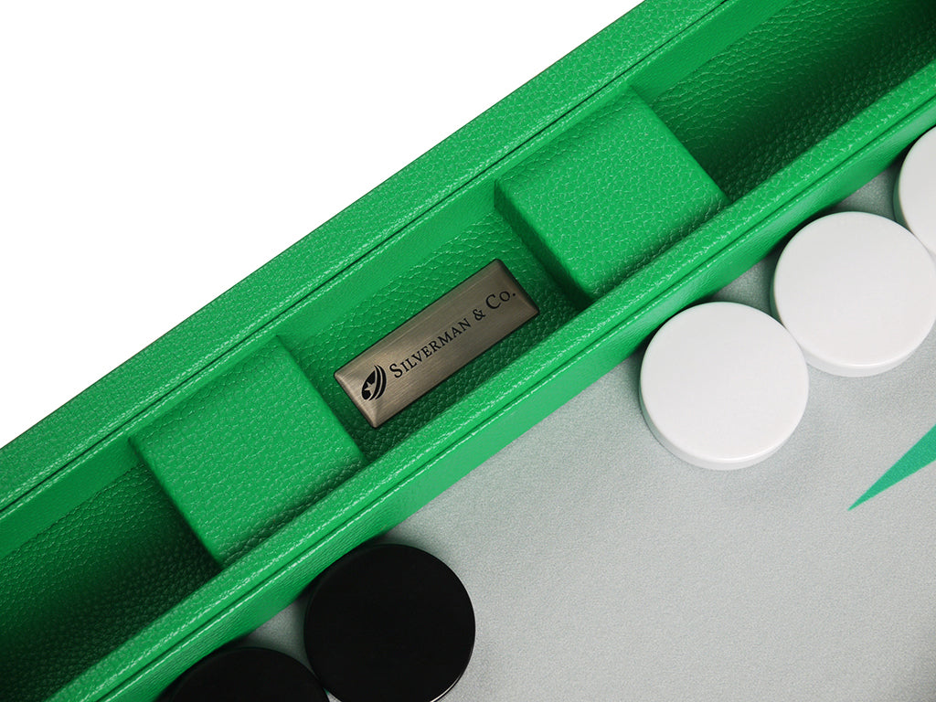 19-inch Premium Backgammon Set - Green - American-Wholesaler Inc.