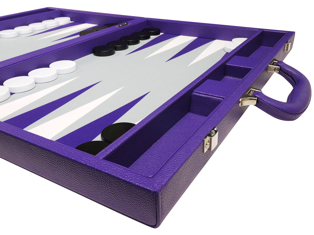 19-inch Premium Backgammon Set - Purple - American-Wholesaler Inc.