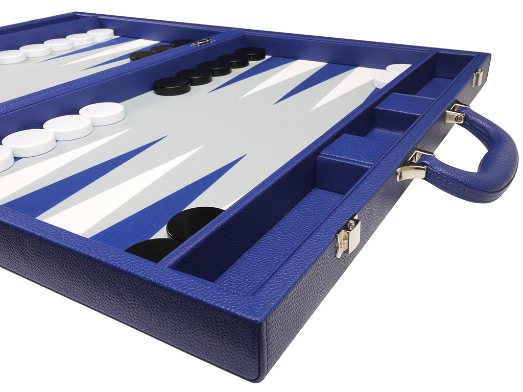 19-inch Premium Backgammon Set - Indigo Blue - GBP - American-Wholesaler Inc.