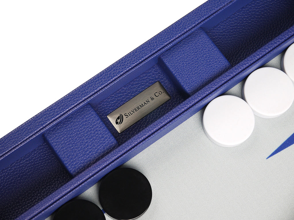 19-inch Premium Backgammon Set - Indigo Blue - EUR - American-Wholesaler Inc.